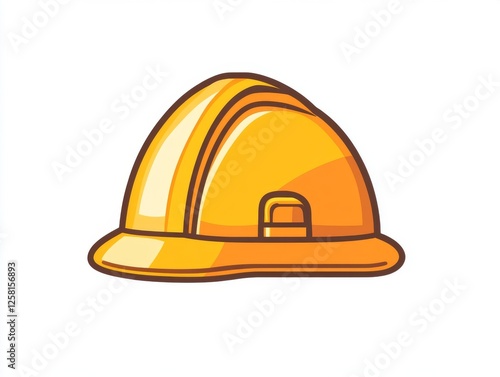 A yellow hard hat encouraging safety and health standards in industrial environments photo