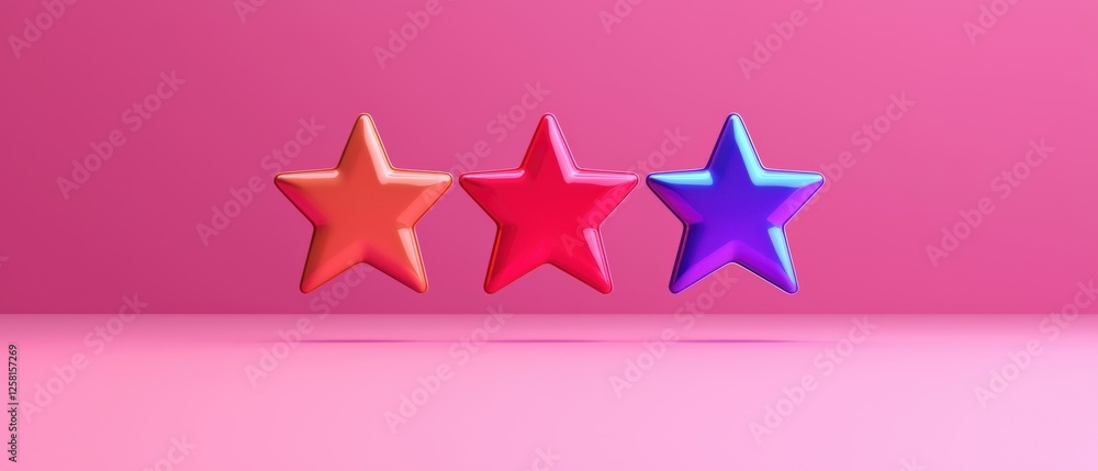 Vibrant colored stars on a pink background, symbolizing rating, achievement, and fun in a playful and modern design. Vibrant colored stars on a pink background, symbolizing rating, achievement, and fun in a playful and modern design.