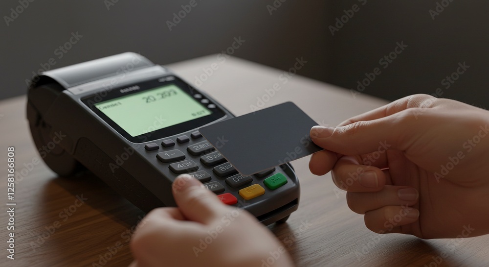 Paying with Credit Card on Pos Terminal for Retail Purchase Paying with Credit Card on Pos Terminal for Retail Purchase