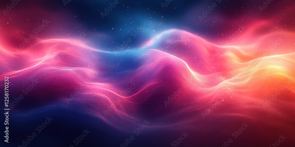 Abstract Cosmic Landscape: A Symphony of Pink, Blue, and Orange Hues Abstract Cosmic Landscape: A Symphony of Pink, Blue, and Orange Hues