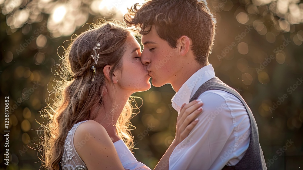close up of a romantic couple, couple is kissing close up of a romantic couple, couple is kissing