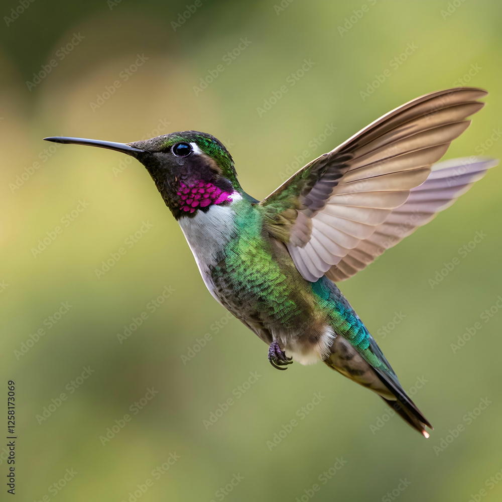 flying photorealistic hummingbird front view flying photorealistic hummingbird front view