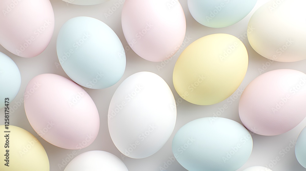 Pastel Easter Eggs Top View Elegant Holiday Season Celebration Decorative Background Design Pastel Easter Eggs Top View Elegant Holiday Season Celebration Decorative Background Design
