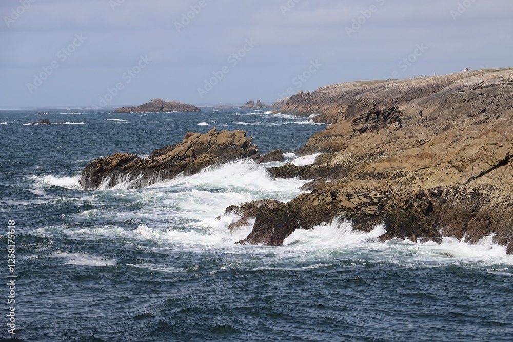 atlantic ocean coast in Quiberon, France