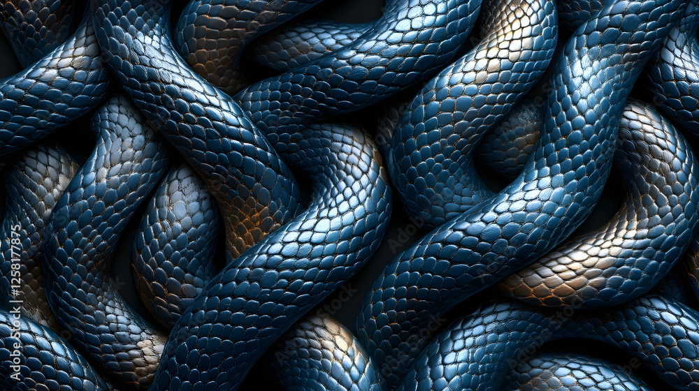 Obraz premium Decorative Snake Pattern Background with Ample Room for Graphics