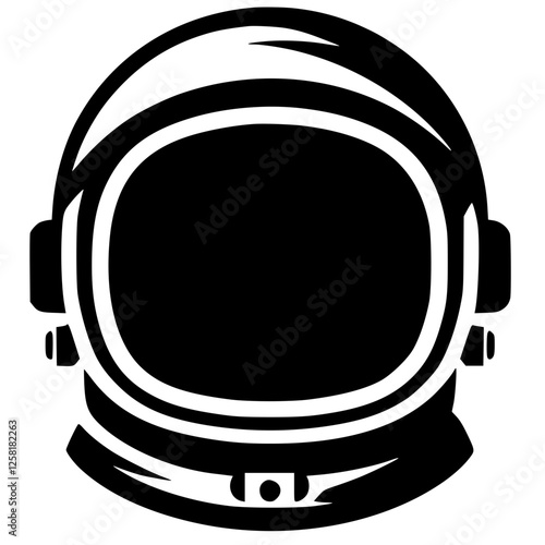 Astronaut helmet silhouette