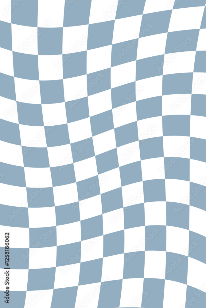 Groovy Checkered Background. Retro Twisted Square template Groovy Checkered Background. Retro Twisted Square template