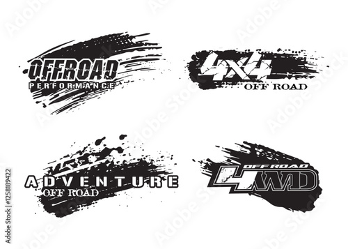 Wrap Design For Car vectors. car stickers stripes. mud splash abstract template
