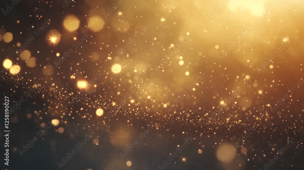 Obraz premium Golden sparkle background, celebration, festive