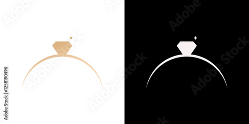 Ring diamond logo jewelry jewellery luxury icon background abstract graphic