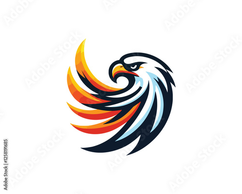 eagle tattoo vector illustration