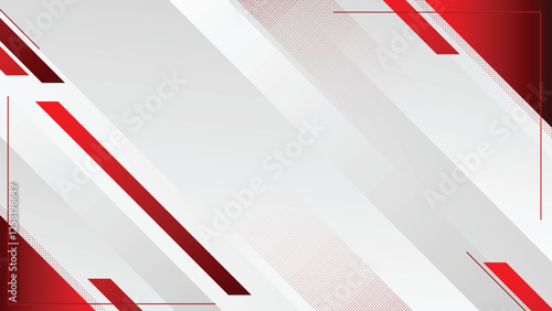 Modern Red and White Abstract Geometric Background