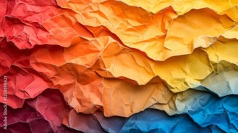 custom made wallpaper toronto digitalCrinkled Paper Texture, Gradient Hues, Abstract Art