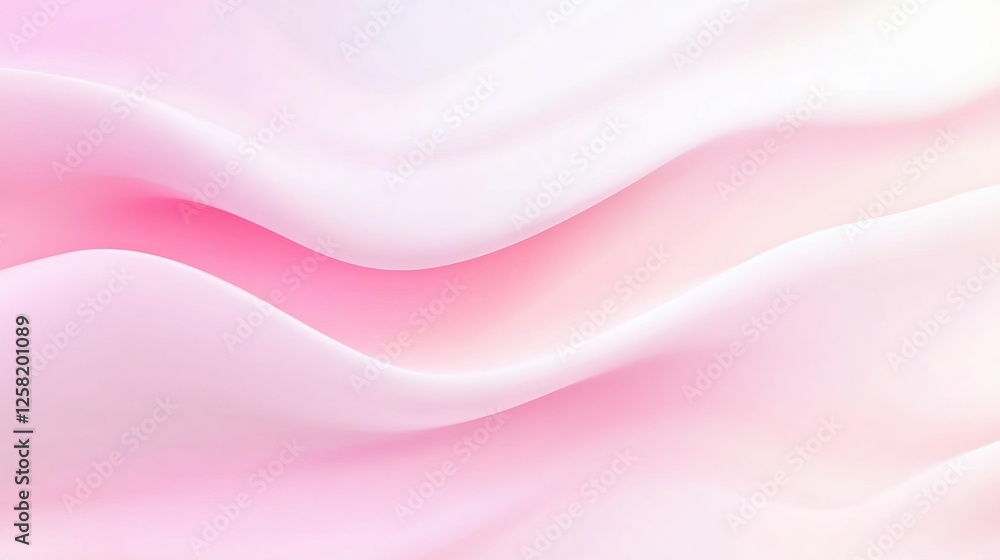Soft, flowing abstract waves in light pink and white, creating a soothing and gentle background. Soft, flowing abstract waves in light pink and white, creating a soothing and gentle background.