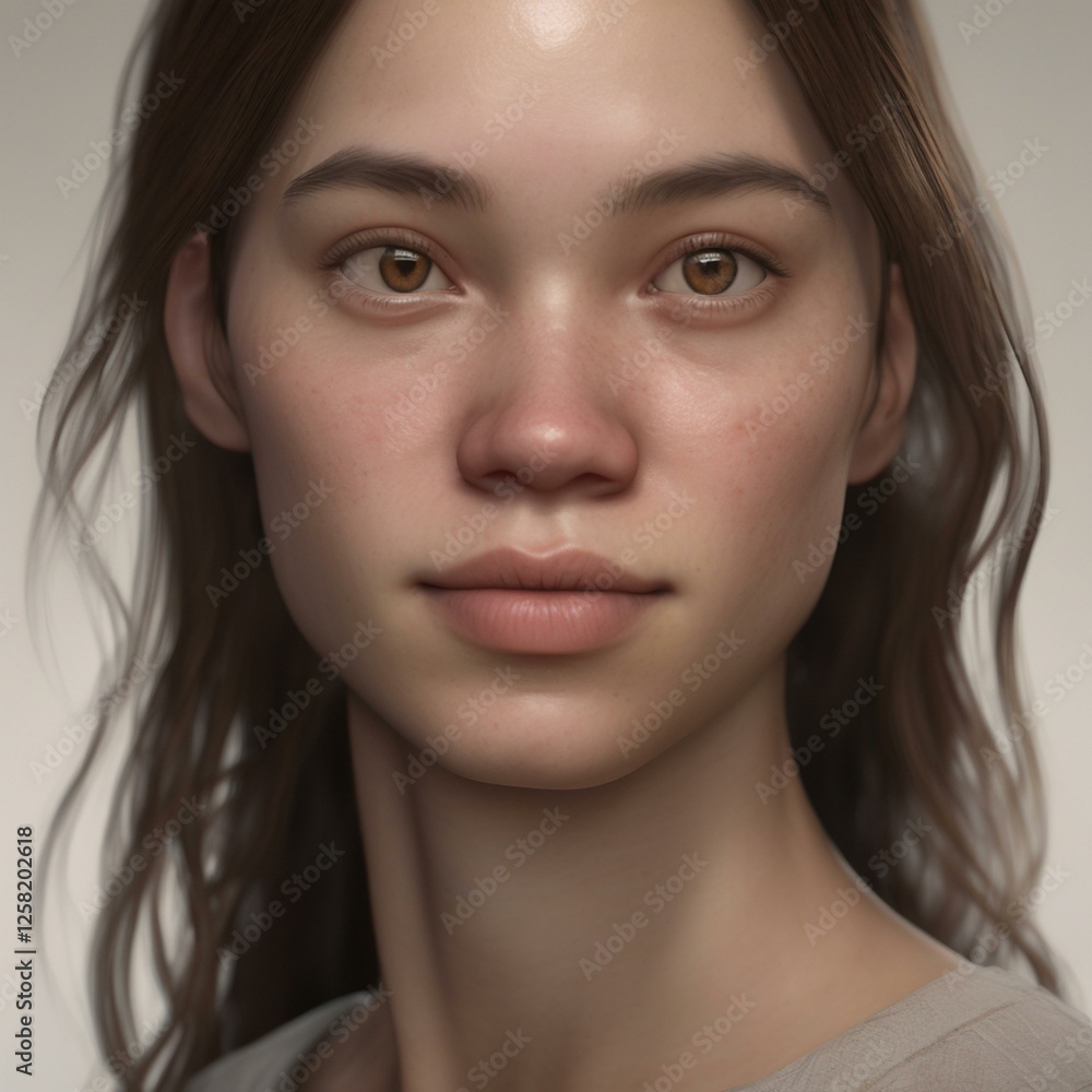 A highly detailed, hyper-realistic close-up portrait of an AI-generated human face. This digital artwork features lifelike skin textures, expressive eyes, and natural lighting. A highly detailed, hyper-realistic close-up portrait of an AI-generated human face. This digital artwork features lifelike skin textures, expressive eyes, and natural lighting.