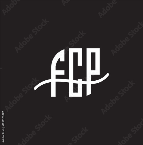 FGP   letter logo design with white background in illustrator, vector logo modern alphabet font
