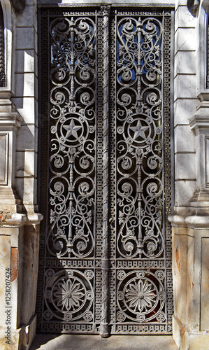 Obraz na płótnie Decorative gate grid in Petropolis, Rio de Janeiro, Brazil w salonie