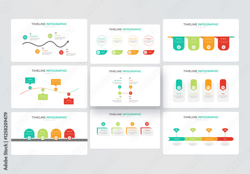 Timeline Infographic Design Template Stock Template | Adobe Stock