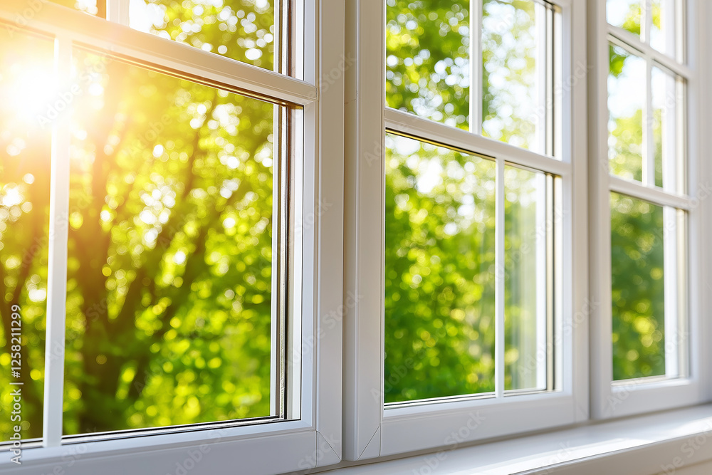 Serene View: A Glimpse of Nature Through the Window Serene View: A Glimpse of Nature Through the Window