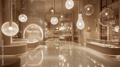 Wallpaper Mural Luxury Jewelry Boutique Interior Design: Elegant Lighting and Displays Torontodigital.ca