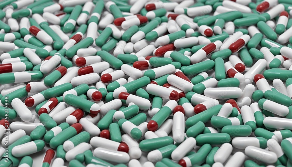 Meticulously Arranged Antibiotic Capsules for Scientific Study Meticulously Arranged Antibiotic Capsules for Scientific Study