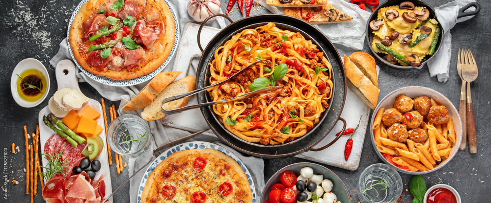 Assortment of italian pasta. Assortment of italian pasta.