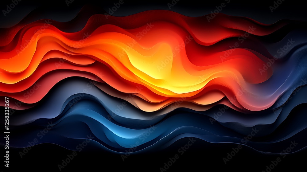 Abstract Colorful Waves Flowing Design Abstract Colorful Waves Flowing Design