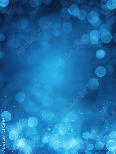 A mesmerizing dance of blue bokeh lights, creating a dreamy, ethereal backdrop of twinkling circles.