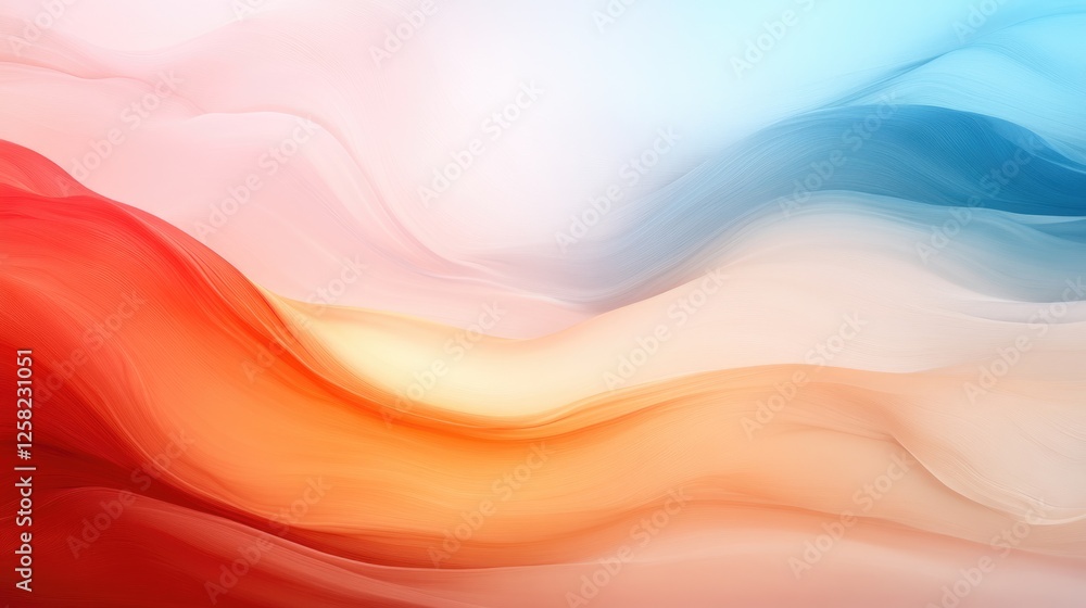 Fototapeta premium Abstract flowing waves of soft colors