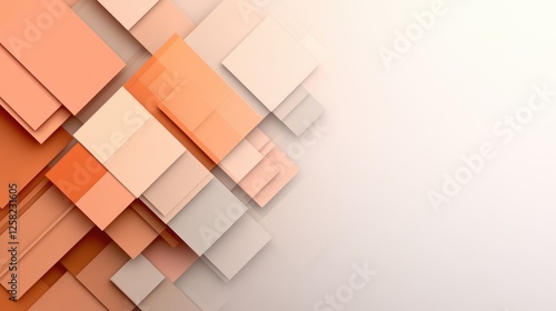 Abstract geometric composition in warm tones