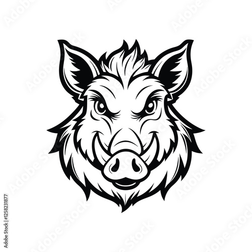 head of a wild boar