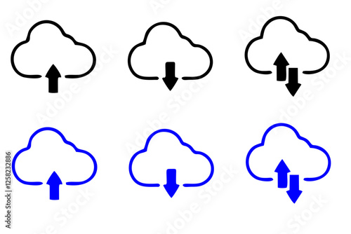simply cloud storage minimal vector icon