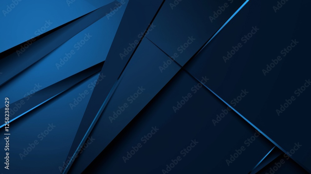 Blue background with geometric abstraction. Banner template with white space in the center for text. Ideal for abstract minimalist wallpaper and modern digital projects. Blue background with geometric abstraction. Banner template with white space in the center for text. Ideal for abstract minimalist wallpaper and modern digital projects.