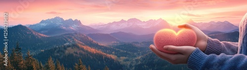 Embrace Wellness Harmonizing Gut Health with Mindful Practices Discover the powerful connection between Woman making a heart shape with her hands over her stomach, symbolizing gut health and photo