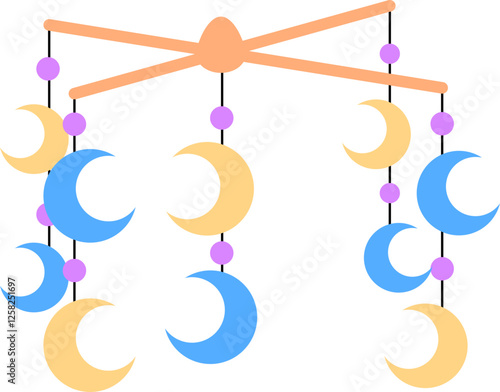 Baby Crib Mobile With Moon