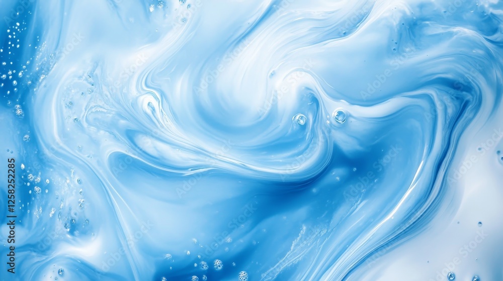 Blue melted milk swirl on white background. Sour cream or yogurt swirl texture Blue melted milk swirl on white background. Sour cream or yogurt swirl texture