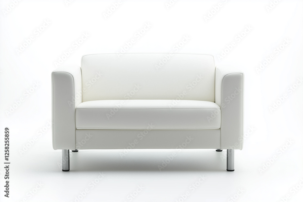 Selective focus minimal couch with cushion isolated on white background, Indoor sofa on white background, Comfy and cozy couch. Selective focus minimal couch with cushion isolated on white background, Indoor sofa on white background, Comfy and cozy couch.