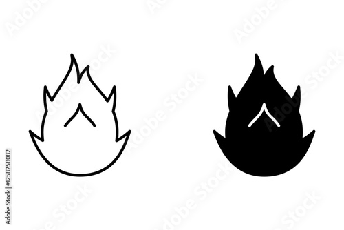 Dragon fruit icon isolated on white background