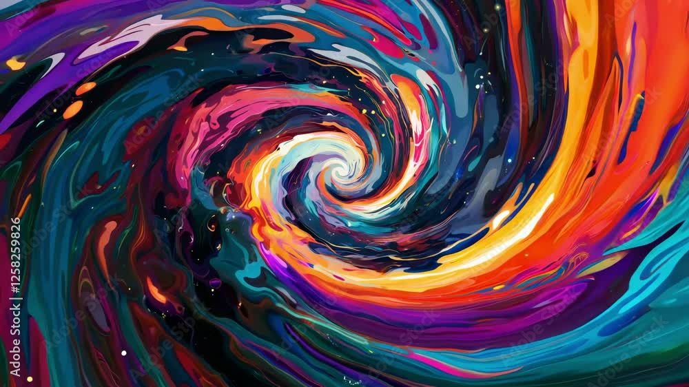 Vibrant swirling galaxies: dynamic cosmic energy in abstract art Vibrant swirling galaxies: dynamic cosmic energy in abstract art