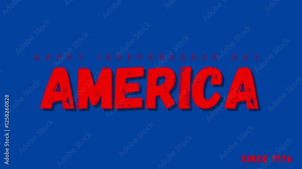 red text of happy independence day america animated text video on blue and white background red text of happy independence day america animated text video on blue and white background