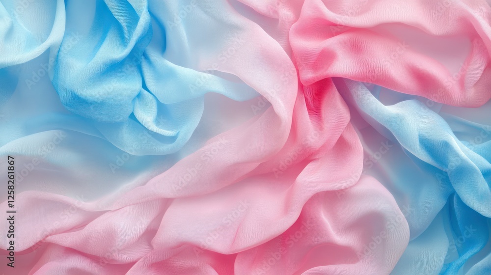 Obraz premium Abstract pastel pink and blue fabric texture.