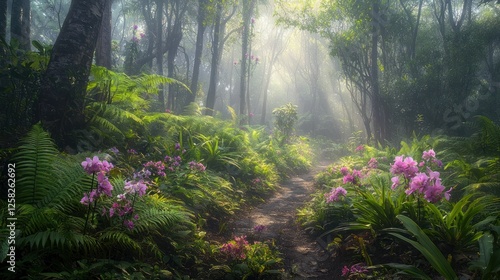 Mystical Thai Jungle with Hidden Path
