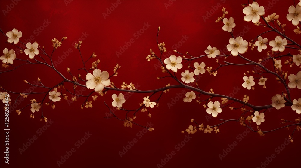 Red background with small size flower a? Red background with small size flower a?
