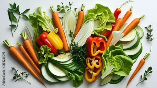 Fresh garden salad closeup ai genrative photo