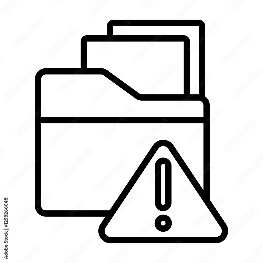 Data Loss Vector Line Icon Design Data Loss Vector Line Icon Design