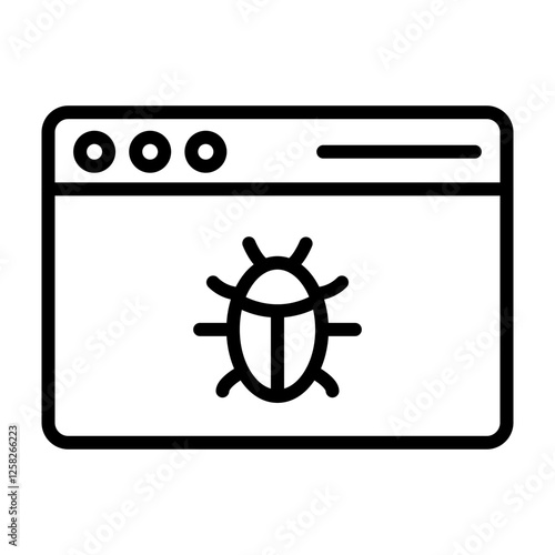 Infected Vector Line Icon Design