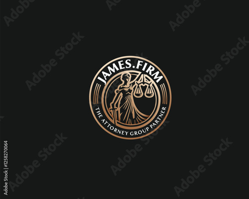 Vintage unique goddess Legal and Law Firm logo template logo for justice business 