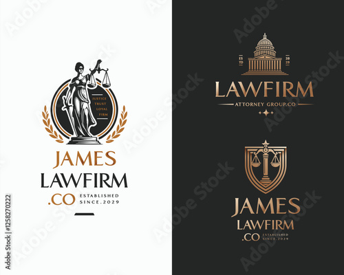 Vintage unique goddess Legal and Law Firm logo template logo for justice business 