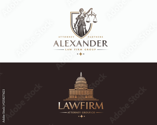 Vintage unique goddess Legal and Law Firm logo template logo for justice business 