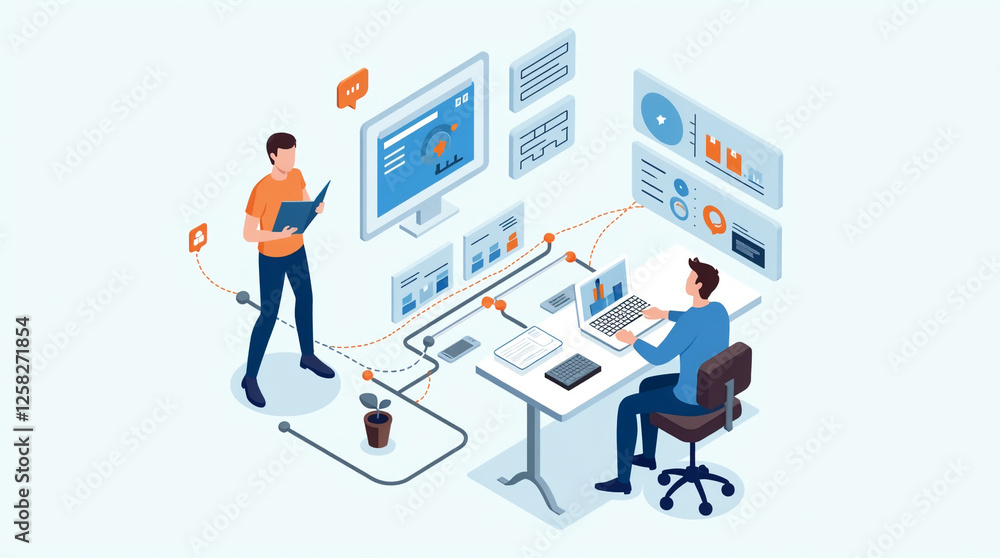 Project Management and Workflow Isometric Infographic
Project Management and Workflow Isometric Infographic
